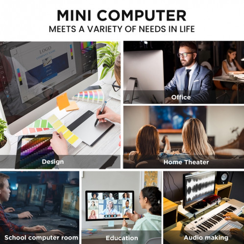 ZX01PLUS N100/DDR5 12ème AlderLake-N100 Dual 4K60Hz Mini PC de bureau et de maison, spécifications : 12G + 1 To/prise américaine SH98131716-09